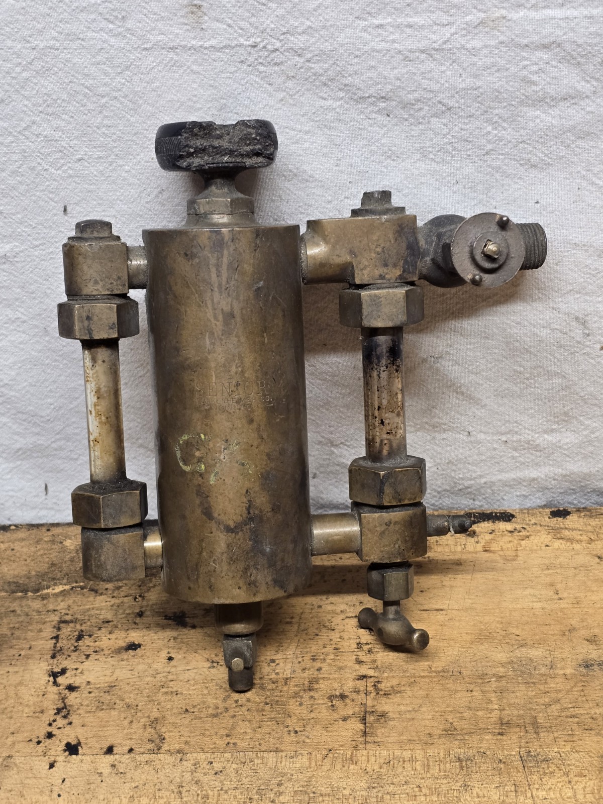 Antique Brass Lunkenheimer Senior Lubricator Oiler Hit Miss Steam Engine