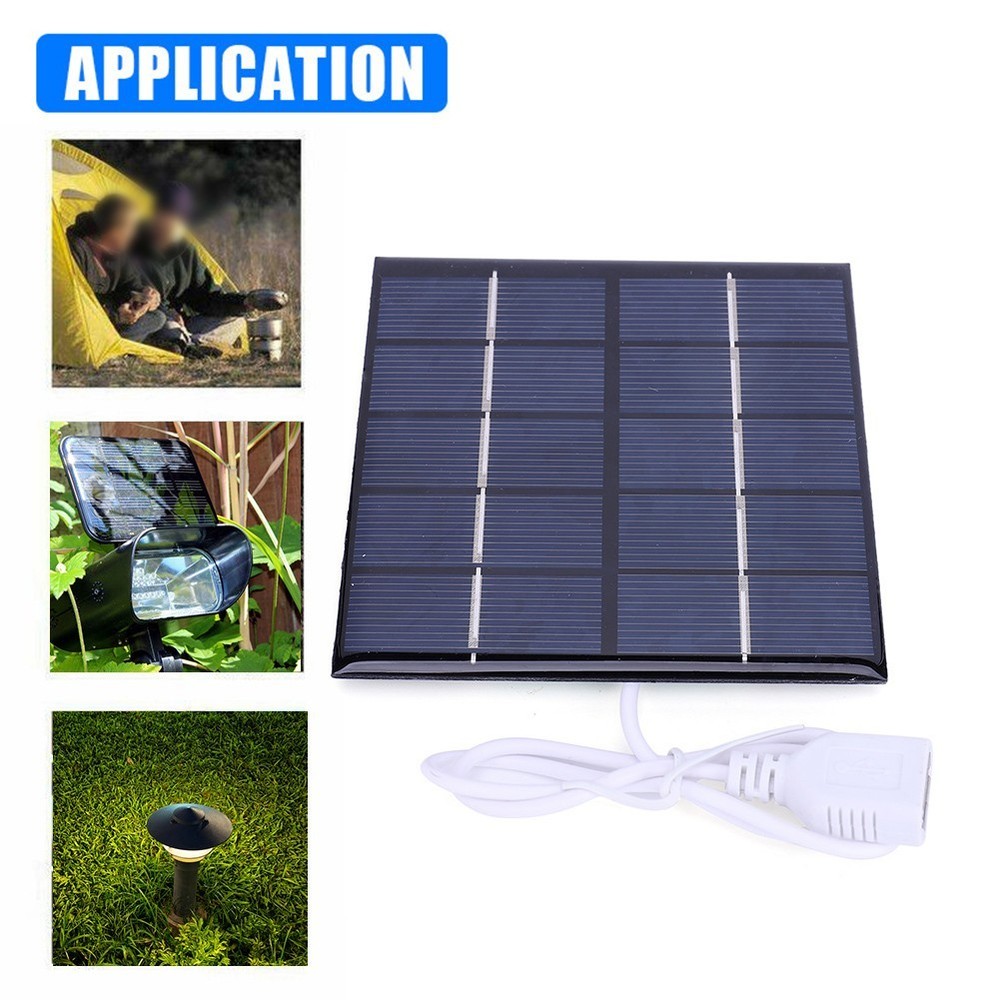 Portable Solar Panel 5W 5V Excellent Low Light Performance Compact Design
