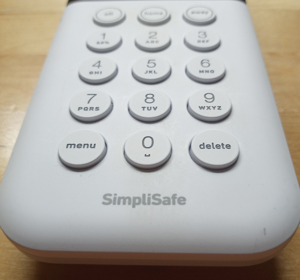 SimpliSafe Home Security System Replacement Keypad Remote White SSKP3