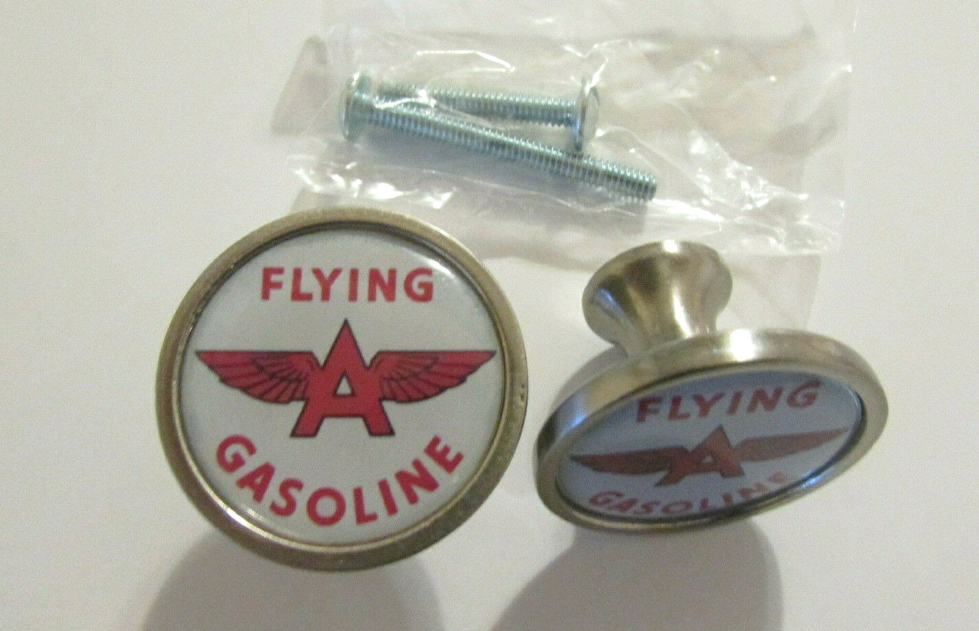 Flying A Gas Cabinet Knobs, Flying A Gasoline Logo Cabinet Pull / kitchen knob