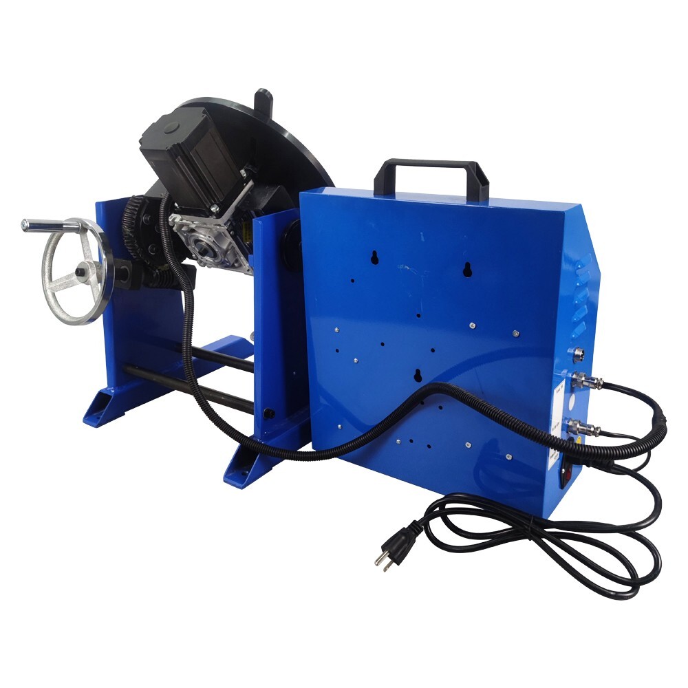 PLC Touch Screen Controller 110LB Welding Positioner Turntable with 200mm Chuck