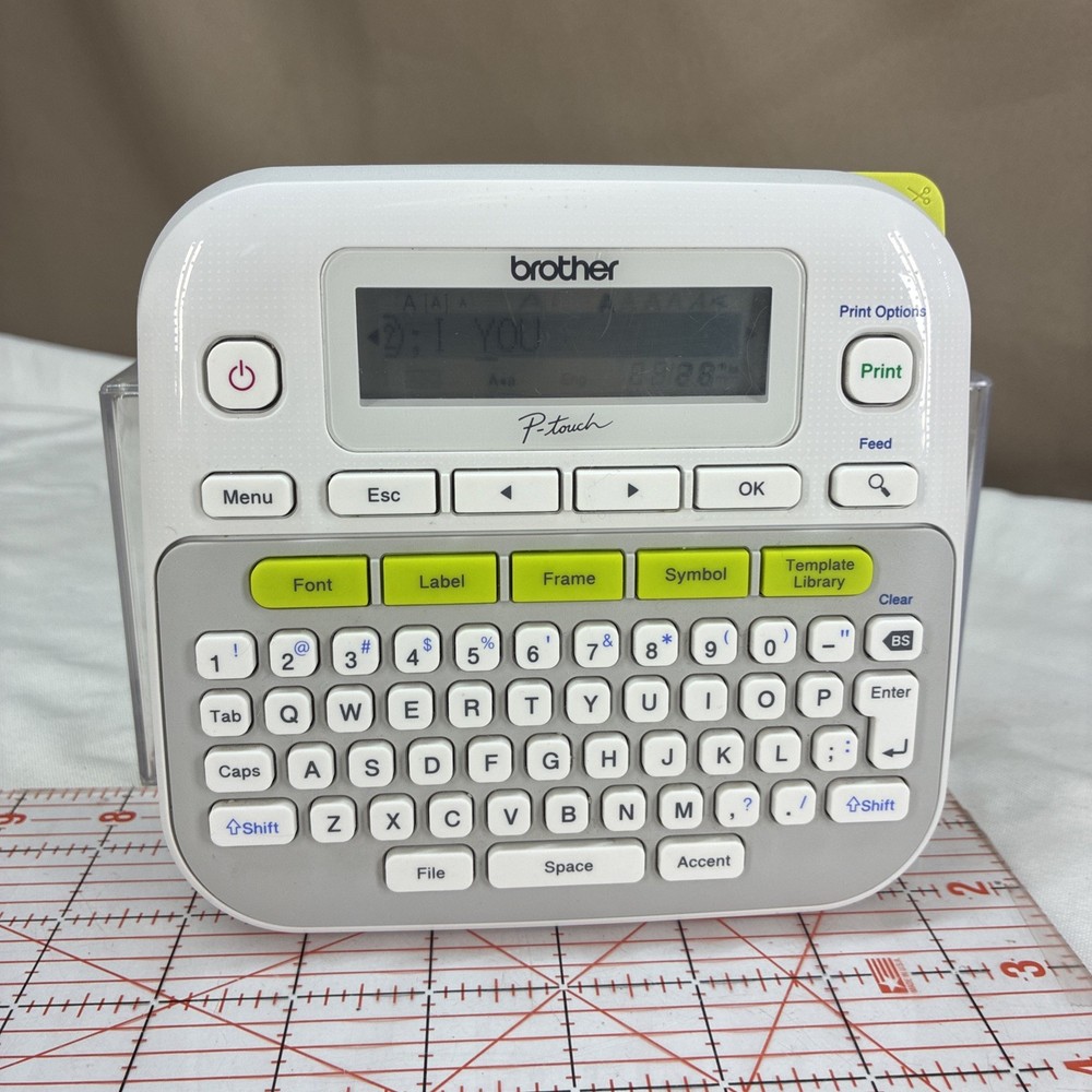 Brother P-Touch PT-D210 Handheld Label Maker Compact White - Tested & Working