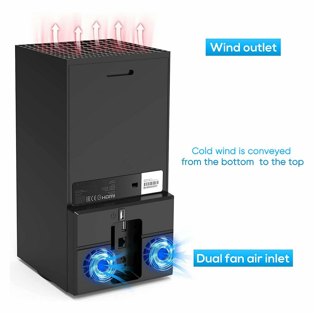 5V 2A USB Vertical Host External Cooling Fan For Xbox Series X Game Console