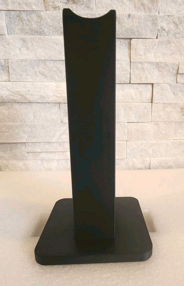 Modern 3D Printed Rectangular Headphone Stand Black Desk Headset Holder