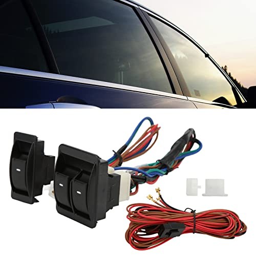 Universal Car Power Window Switch, Easy Install Regulator Kit, 12V Universal