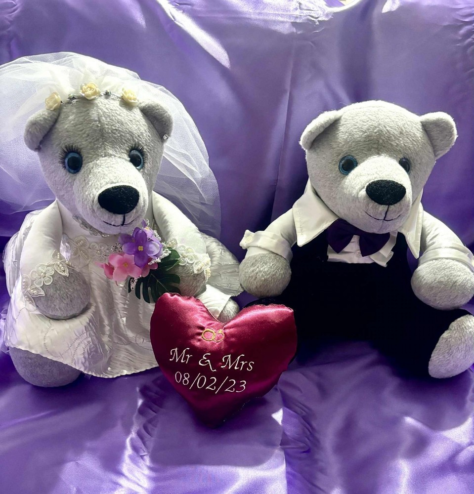 Wedding Memory Bears Keepsake gift Personalized