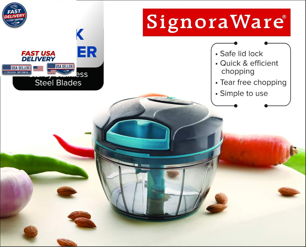 Manual Vegetable Chopper Easy Pull Hand String Food Processor Portable Kitchen