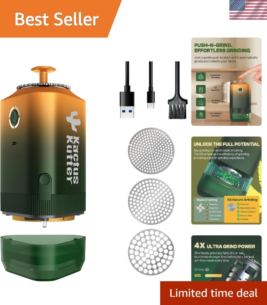 Effortless K5 Kitchen Grinder - 5g Capacity, Customizable Coarseness, Portable