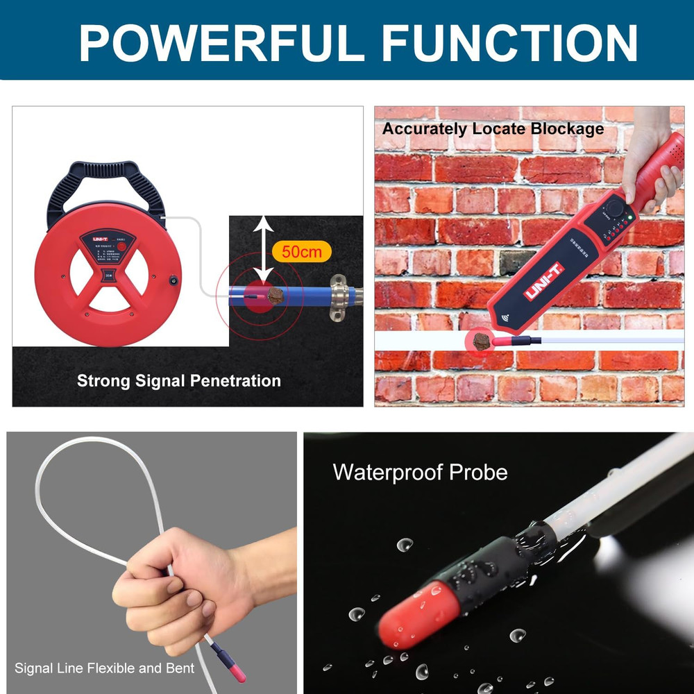 35M Pipe Blockage Detector - Clogging Scanner for All Pipe Types