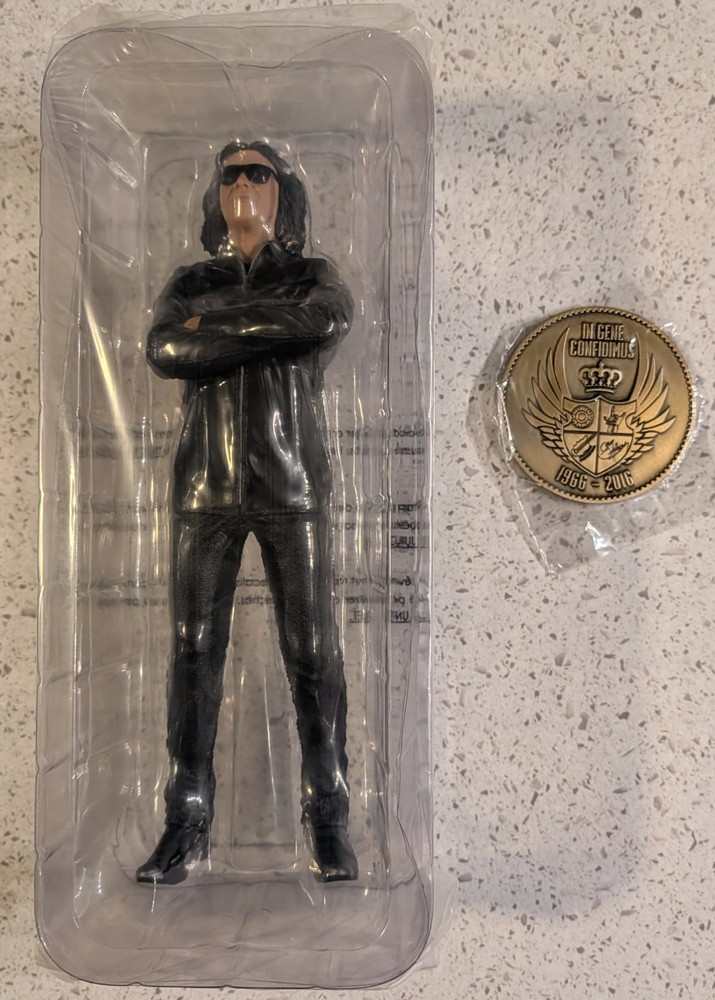 KISS GENE SIMMONS ACTION FIGURE and COIN From The Vault MEZCO Sealed New