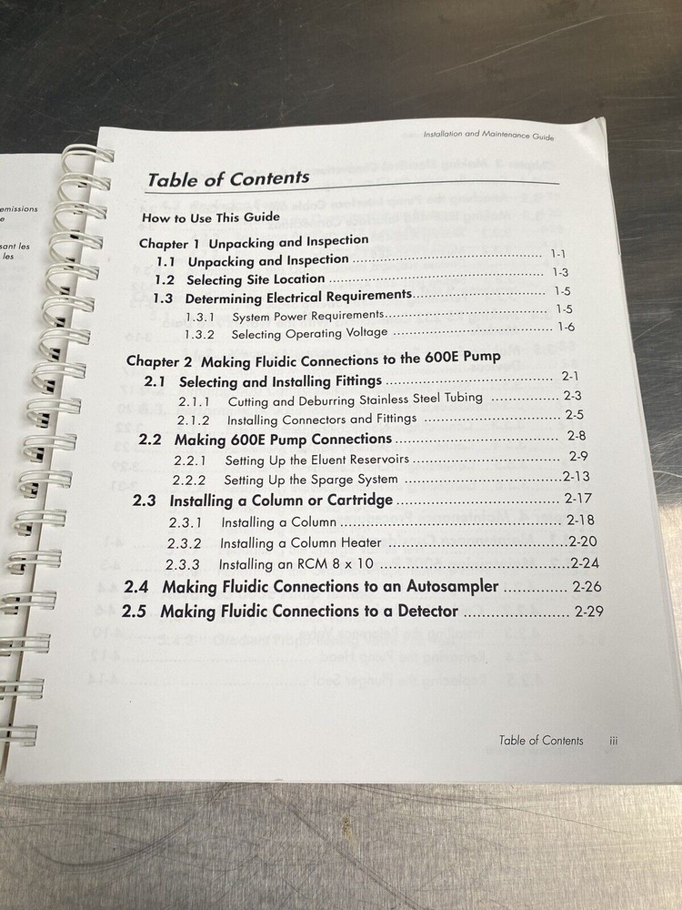 Millipore Waters 600E Multisolvent Delivery System - Users Guide / Manual