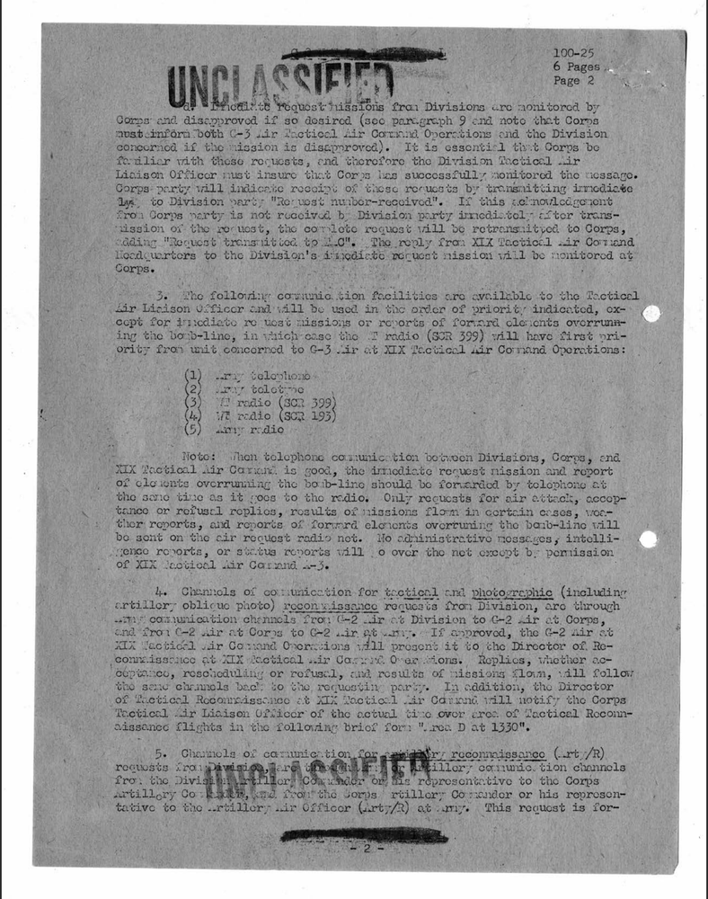 53 Page 1945 Third Army XIX Tactical Air Command TALO Notes History on Data CD