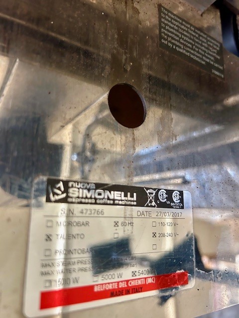 nuova simonelli espresso machine