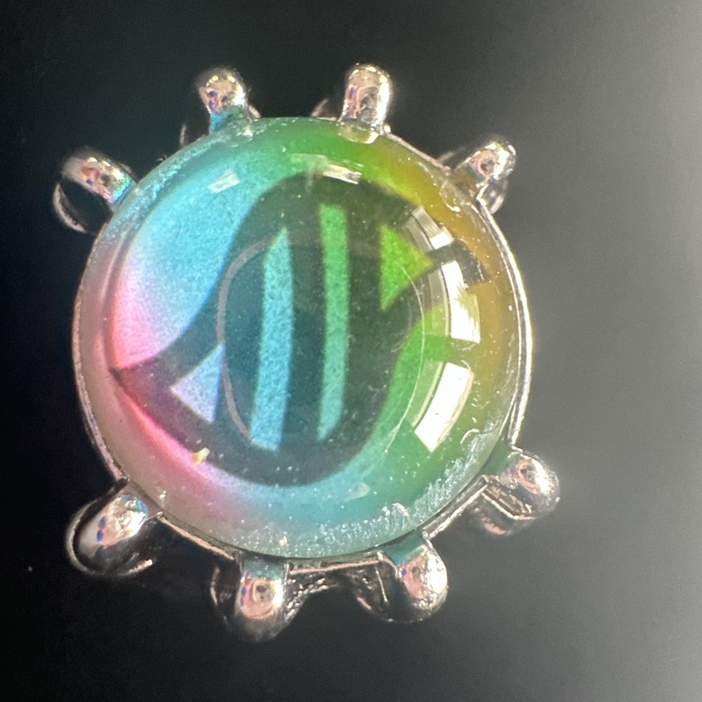 Mega Stone Keystone Ring handmade gothic style adjustable size