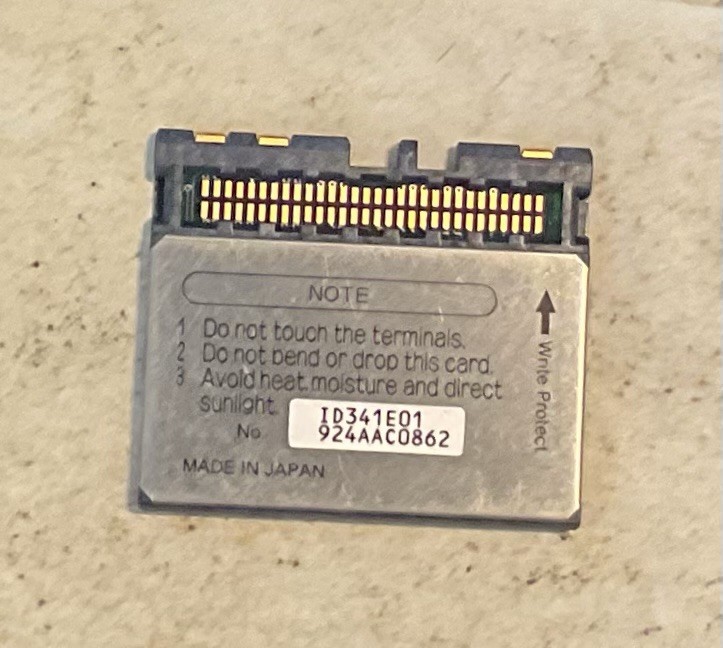 SHARP Miniature Flash Card 4MB 3.3V/5.0V