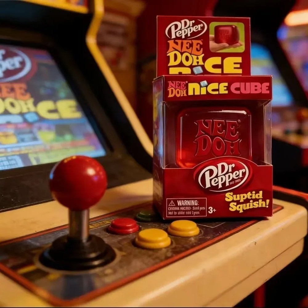 Needoh Limited Edition Dr Pepper Nice Cube Suptid Squish New With Box Red