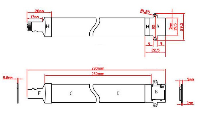 MicroSD Extension Cable Screw Mount Adapter TF Memory Card Flex Wire Reader 25cm