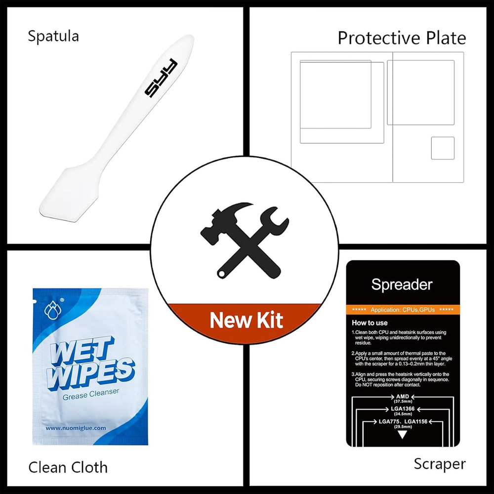 Thermal Paste CPU 8G,With Toolkit, CPU Thermal Compound for Ic/Processor/Cpu/All