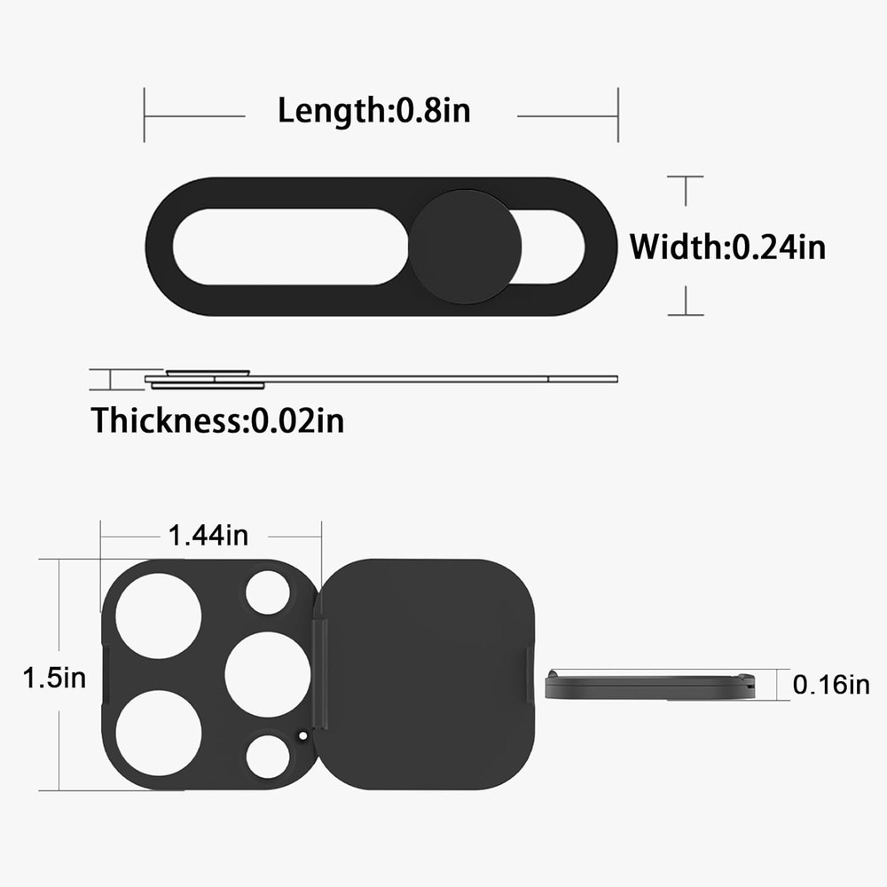 Privacy Cover Compatible for Iphone 16 Pro/Iphone 16 Pro Max with Front Camera C