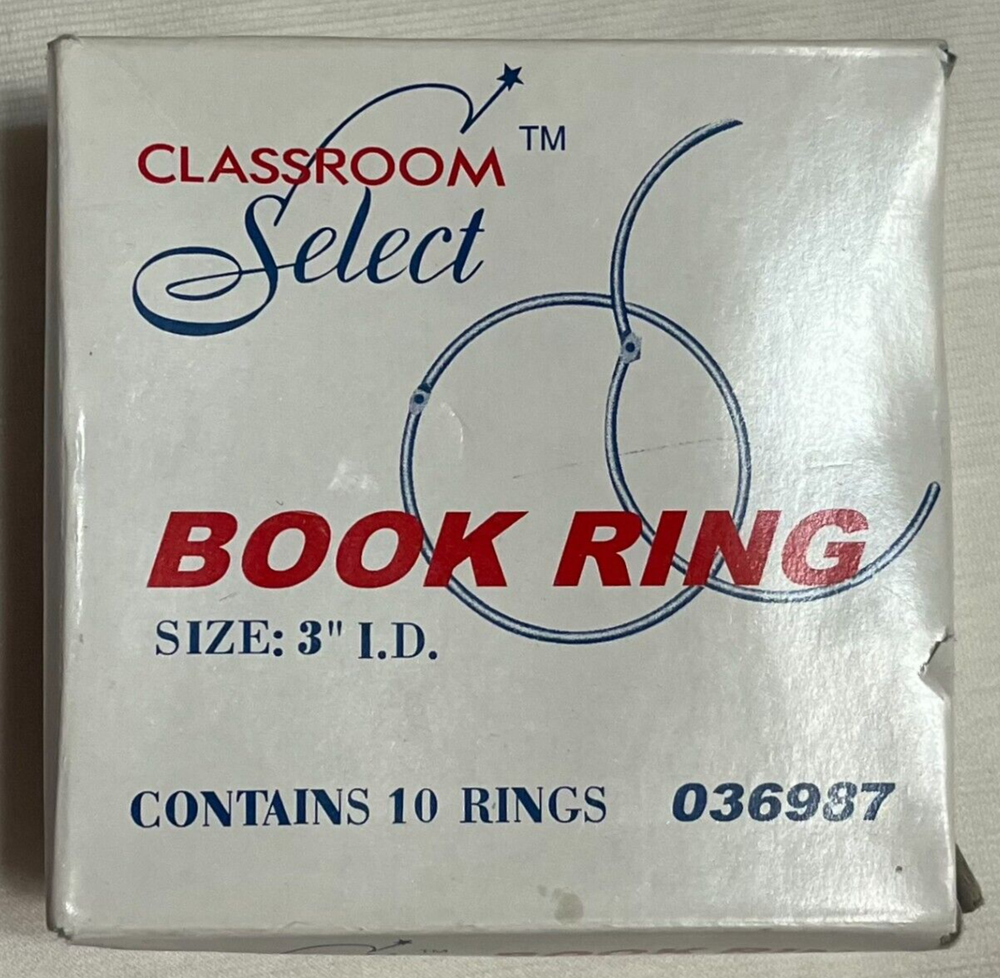 3 Inch Book Rings Classroom Select 10 Count