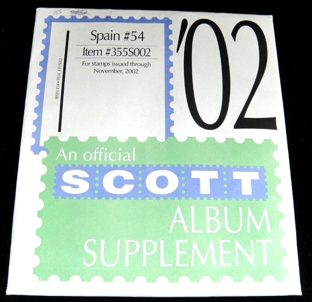 Scott 2002 Spain Specialty Stamp Album Supplement 54 Item 355S002 NOS