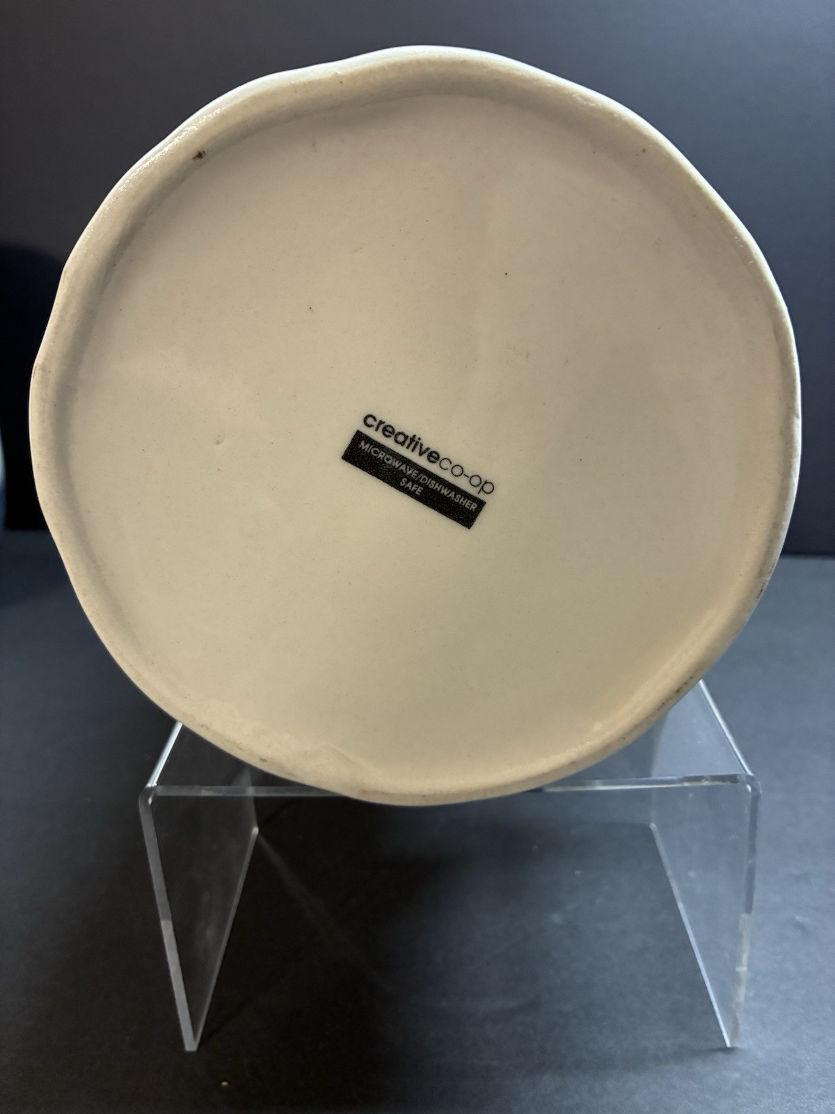 Creative Co-Op Polka Dot Ceramic Pitcher 2 Qt | Cream | Black Dots Kitchen Decor