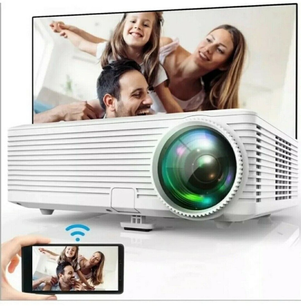 WiseLazer S20 Projector HDMI Native 1080P Miracast WiFi bundle w/ Case & Cable