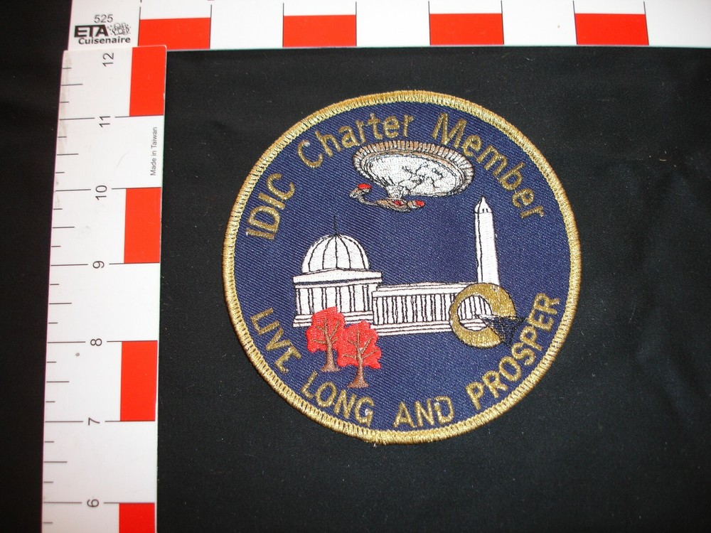 Star Trek Big Patch live long and prosper Charter Member Patch