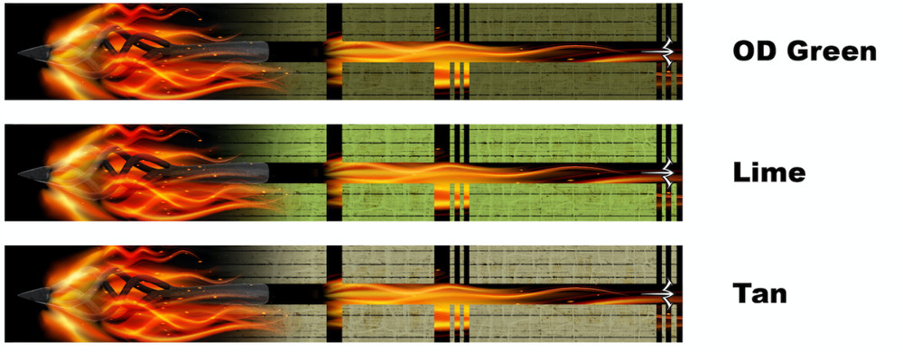 White Water Archery Flame Arrow Arrow Wraps Group 1 Choose Length Width Color