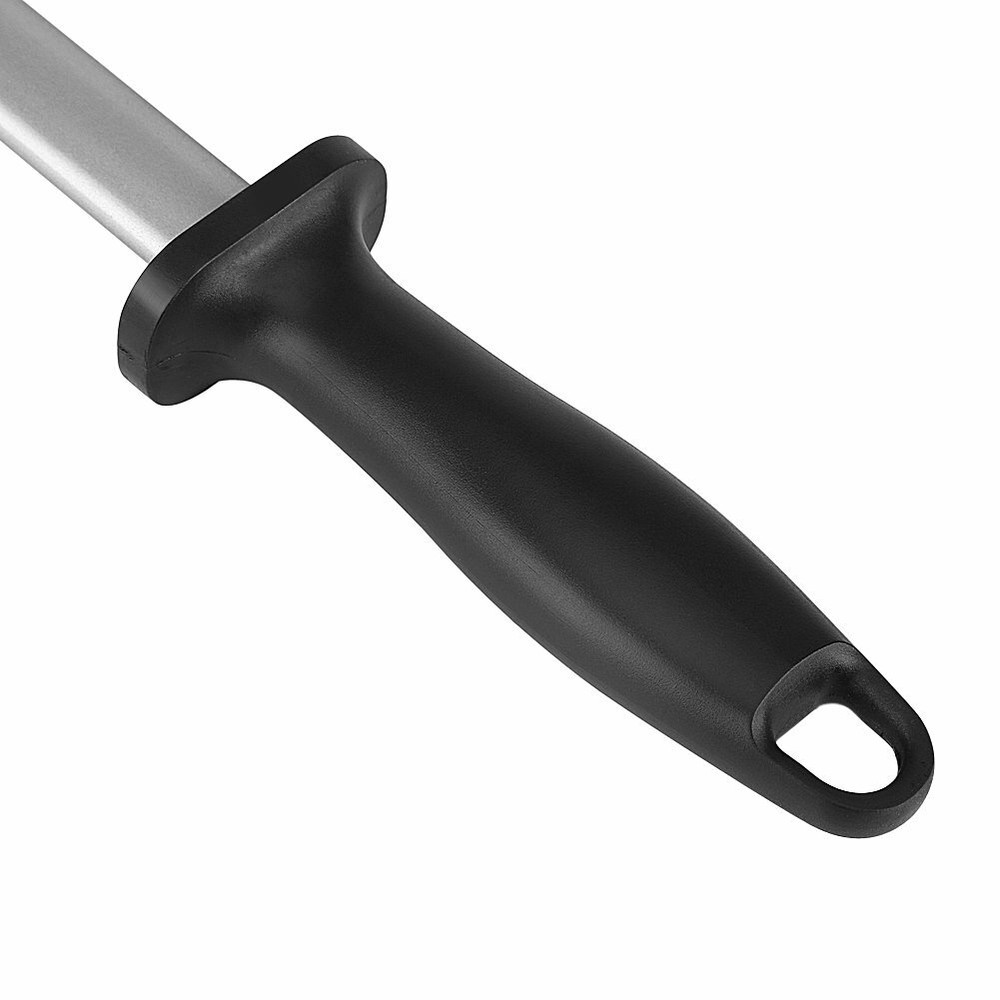 New 12" Diamond Knife Sharpener Rod Kitchen Sharpening Tool With Handle