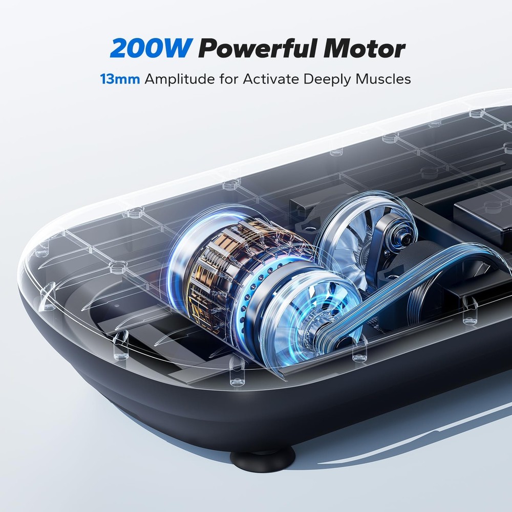 MERACH Vibration Plate Exercise Machine, 440 Lbs Black