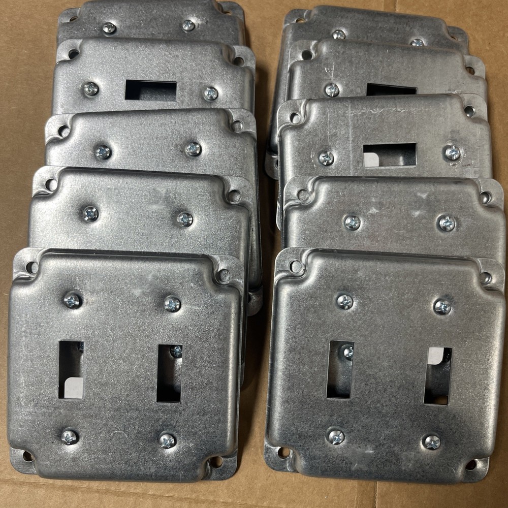 4 in. Square Surface Cover Double Toggle Device (10PK)