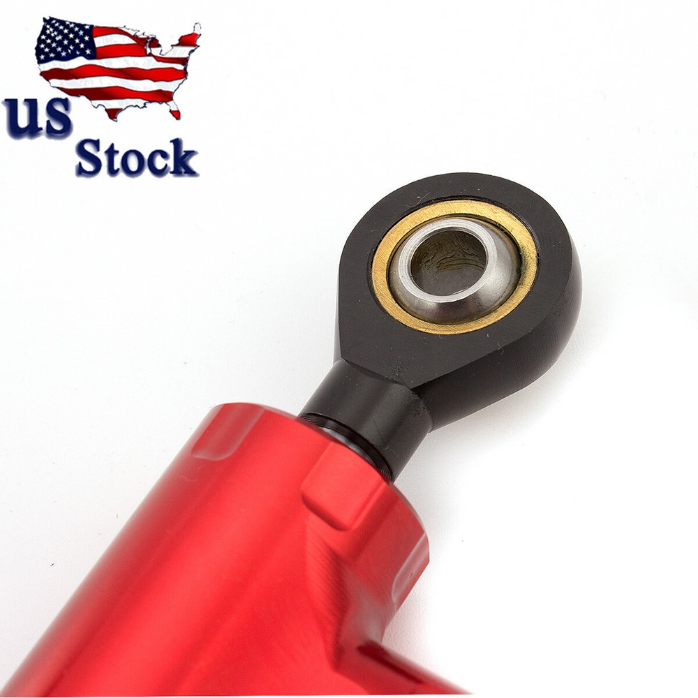 CNC Red US Steering Damper Motorcycle Stabilizer Linear Reversed Safety Control