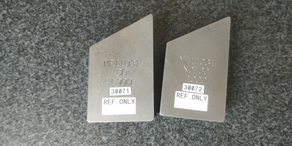 Master Gage Block 2" + 1.990" Go & No Go Set ~ Large solid pieces