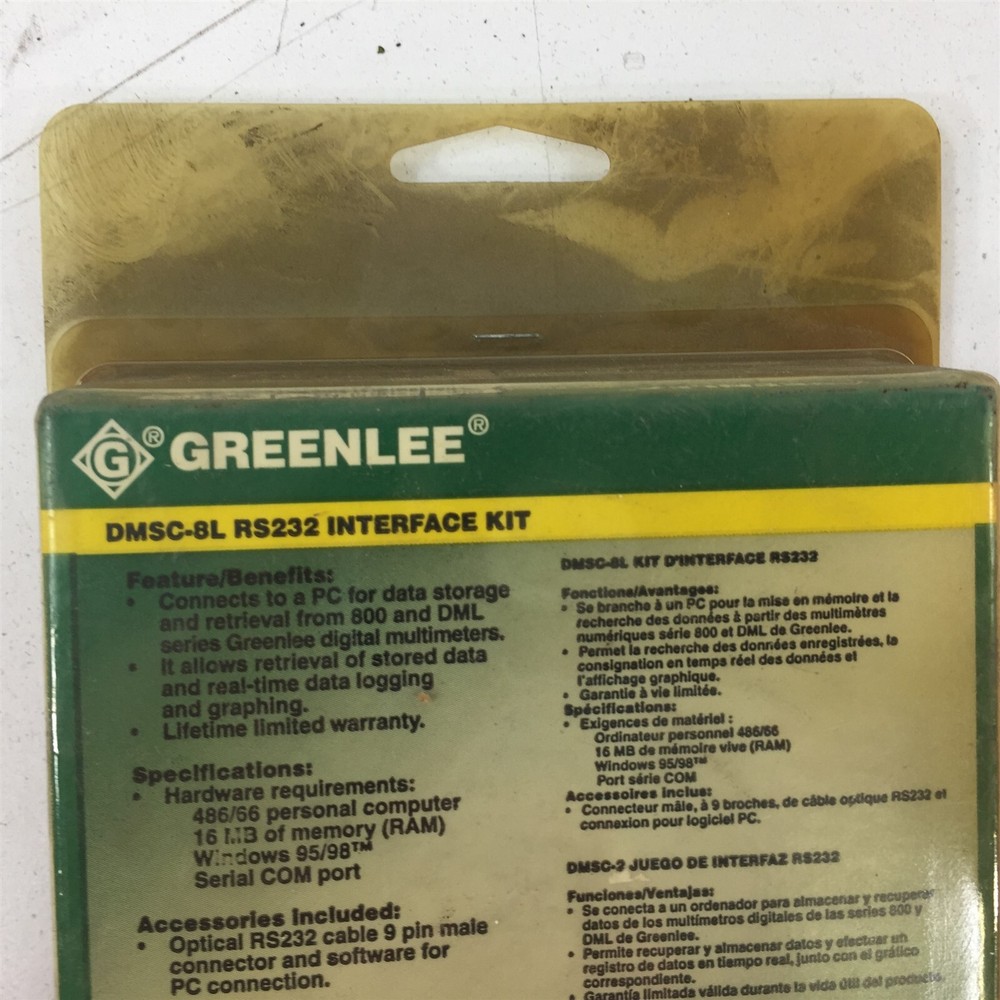 Greenlee DMSC-8L RS232 Interface Kit 5XV92