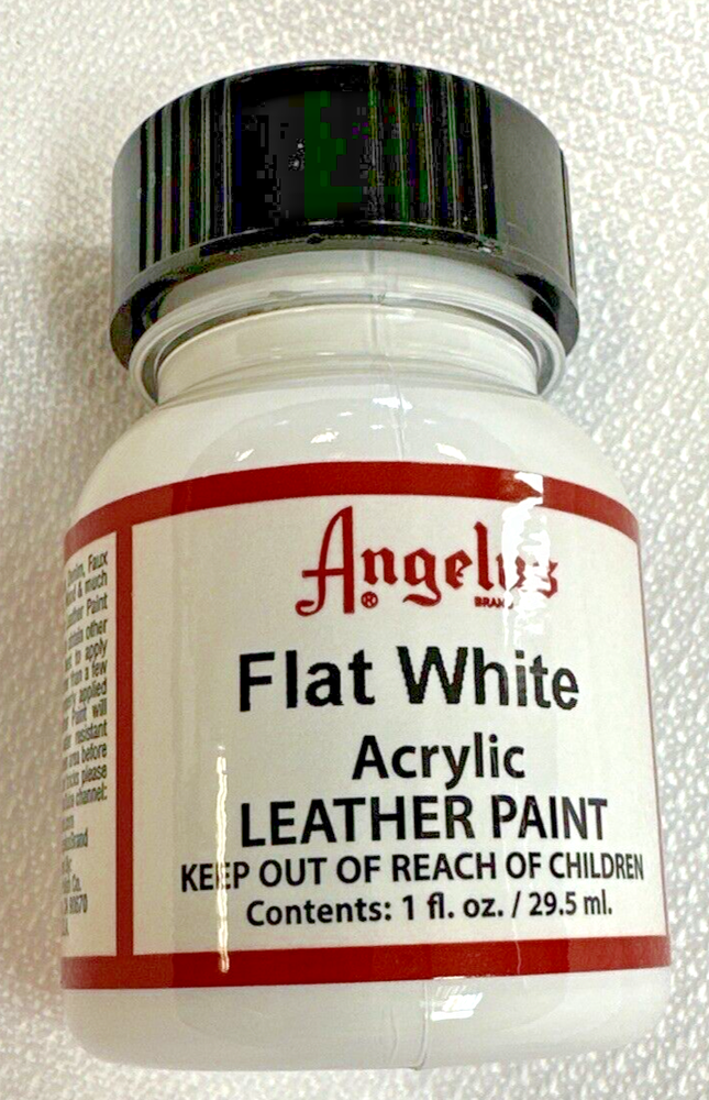 Angelus FLAT BLACK + FLAT WHITE Leather Paint - 1 fl.oz