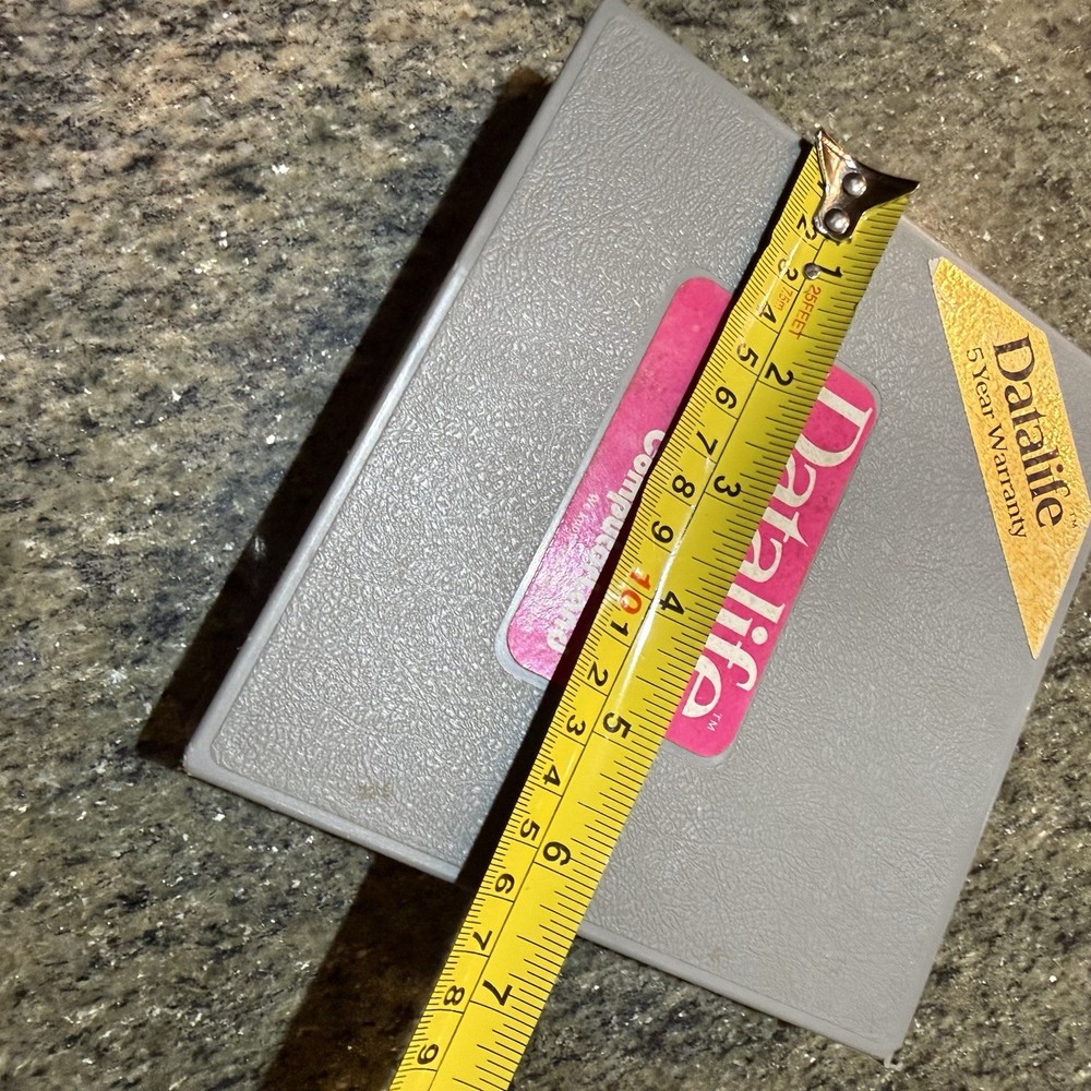 Vintage Datalife Verbatim 5.25” Floppy Disk Storage Case Empty + Labels .