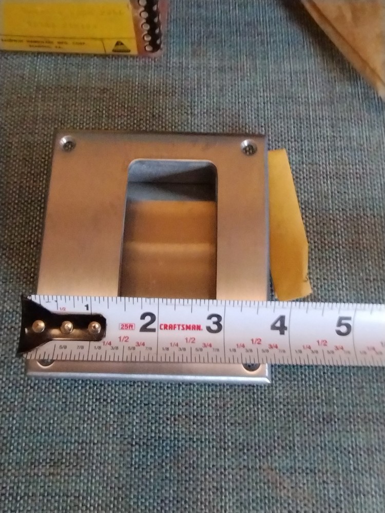 NOS Baldwin Solid Brass Pocket Sliding Door Flush Pulls US26D Satin Chrome Pair