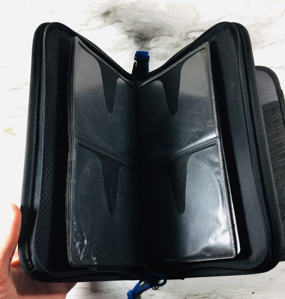 CD BOOK HOLDER w/ STRAP (48 DISCS) & FOLDABLE CD HOLDER VISOR (20 DISCS) BOTH!!