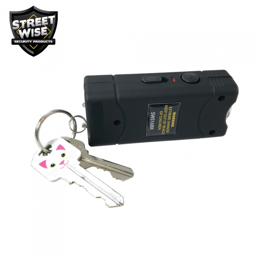 Streetwise Mini SMACK 16,000,000 Volt STUN GUN Flashlight w/ Holster - BLACK
