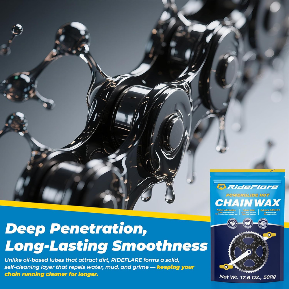 Rideflare Chain Waxing System - Mess-Free, Efficient & Low Friction Solution