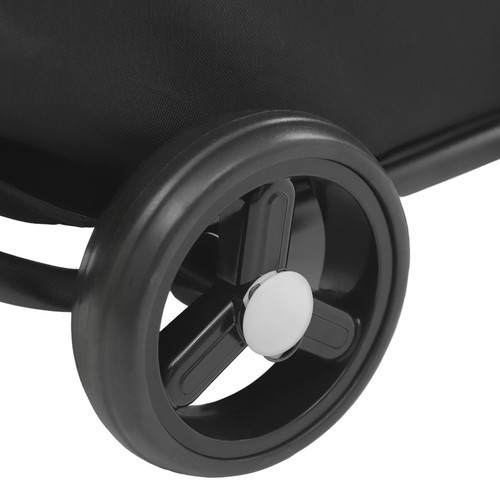 Black Dog Stroller Freestanding Folding Dog Cart Pet Stroller for Travelling