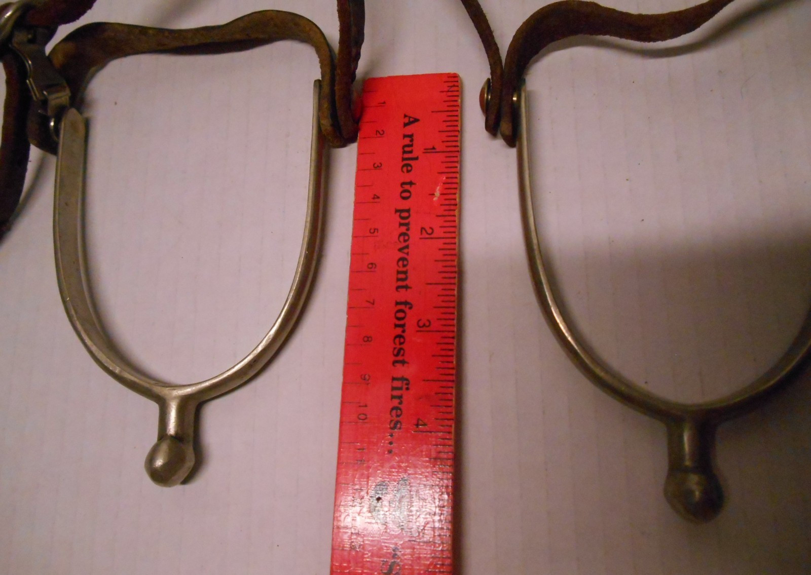 Pair Vintage "Never Rust" Leather Horse Cavalry Spurs England