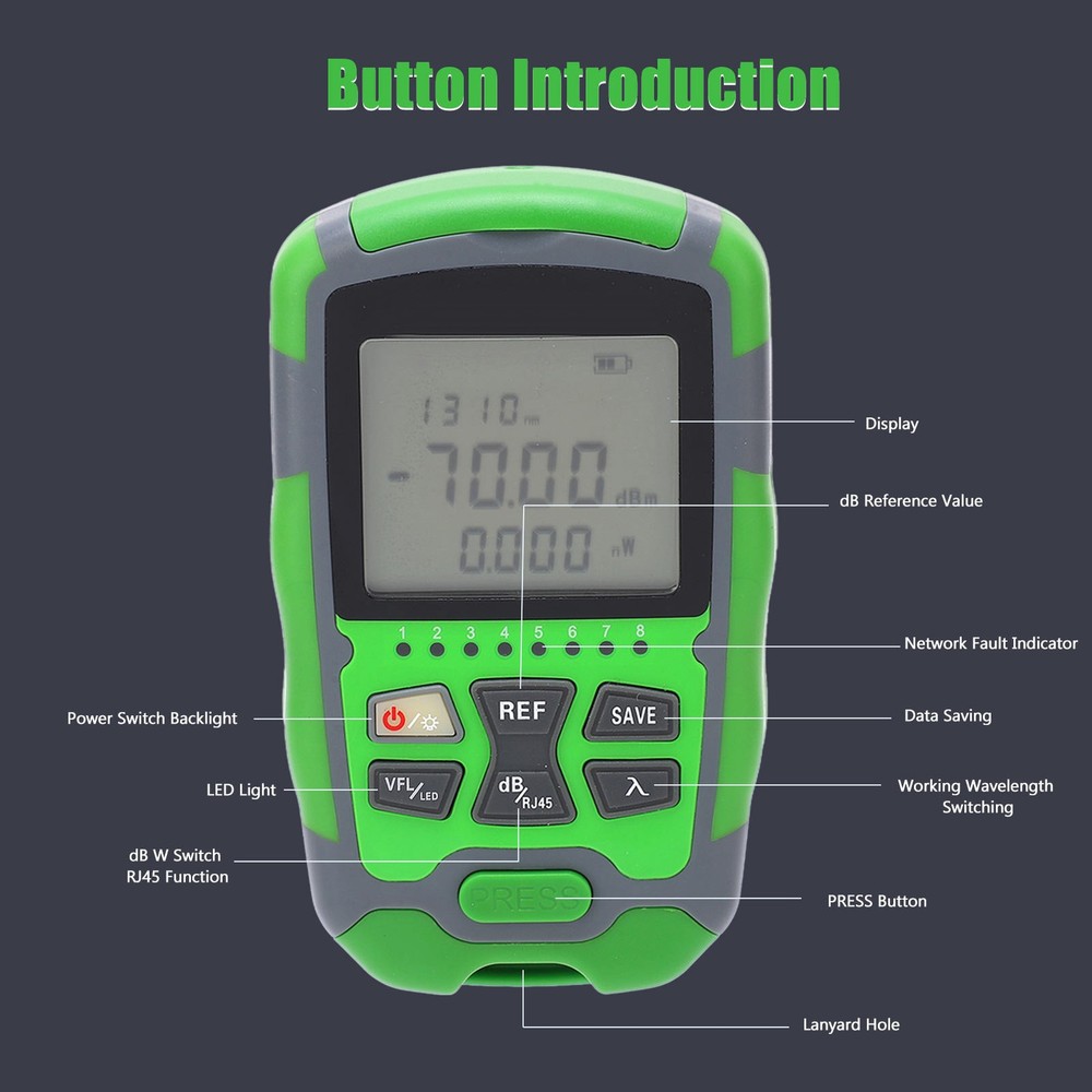 Mini Multifunctional Optical Power Meter For Fiber Optic Testing Trending❀