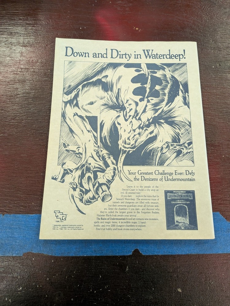 Nightmare Keep W/ Map 9341 AD&D 2ND Edition Fa2 TSR