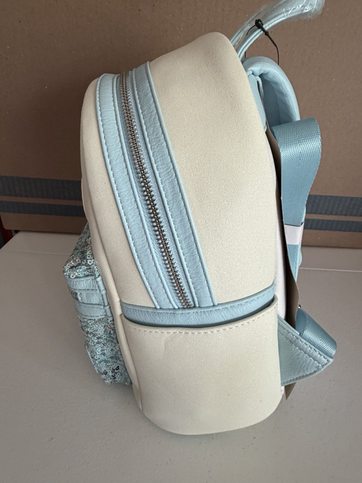 Loungefly Disney Cinderella Mini Backpack Light Blue White Princess Carriage