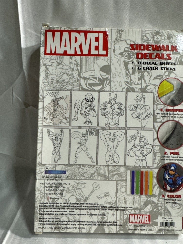Marvel Sidewalk Decals With Chalk
