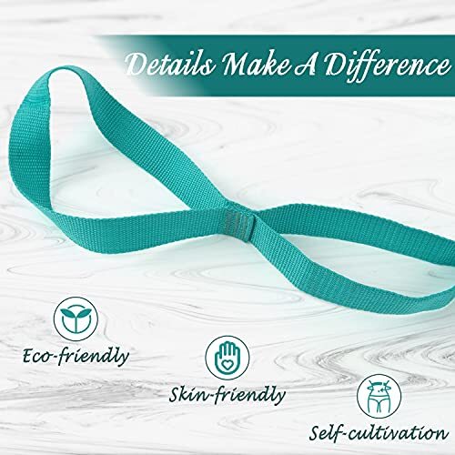 Yoga Strap Stretching Strap with Exercise Book Physical Therapy Equipment Str...