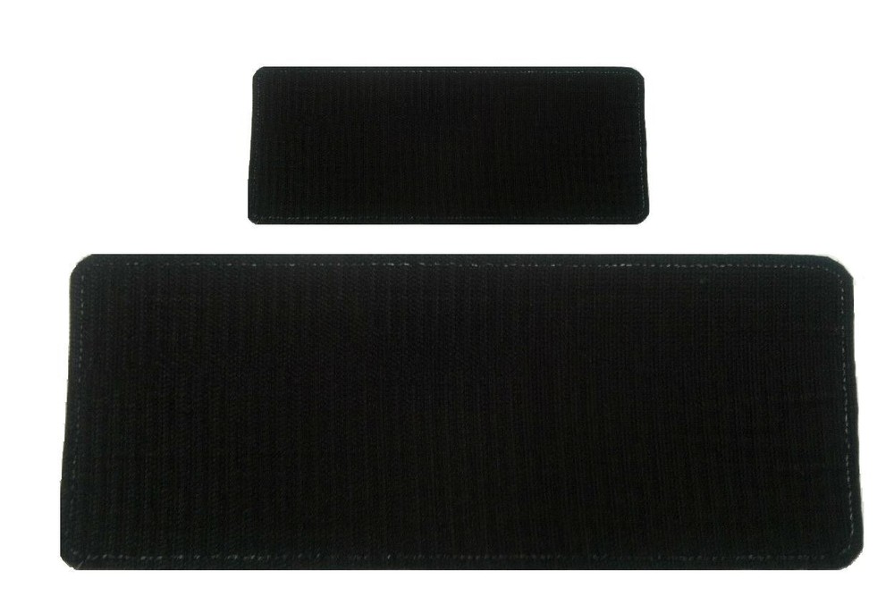 SECURITY EMBROIDERY PATCH 8x4 & 5X2 HOOK ON BACK GRAY ON BLACK