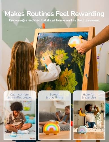 Color-Changing Rainbow Visual Timer for Kids - Night Light, Magnetic, Classroom